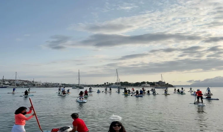 DATÇA ÜLKÜ OCAKLARINDAN PADDLE BOARDİNG SPORCULARINA KAHVALTI İKRAMI