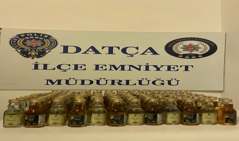 Datça'da Polisin dikkati sayesinde 157 şişe kaçak içki ele geçirildi!