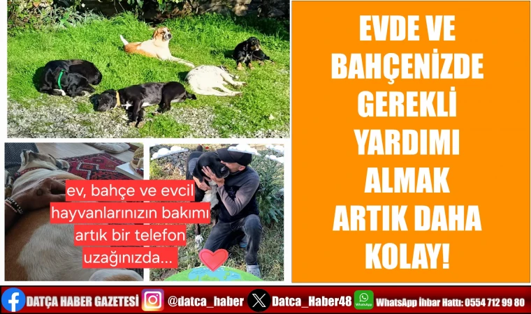 EVDE VE BAHÇENİZDE GEREKLİ YARDIMI ALMAK ARTIK DAHA KOLAY!