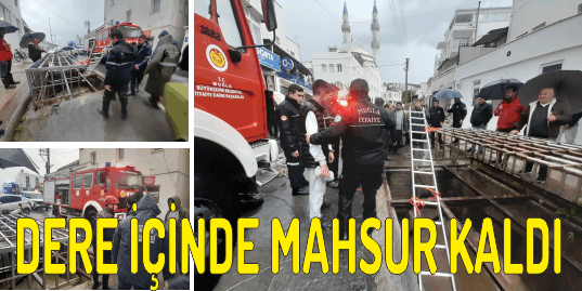 Dere İçinde Mahsur Kalan Vatandaş Kurtarıldı