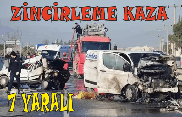 ZİNCİRLEME TRAFİK KAZASI: 7 YARALI