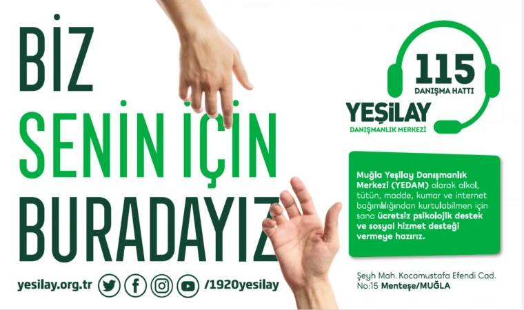 Yeşilay Danışmanlık Merkezi'nden Muğla'da Ücretsiz Danışmanlık Desteği