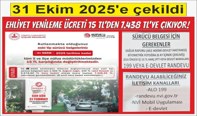 Datça’da Bin Kişi Hâlâ Eski Tip Sürücü Belgesi Kullanıyor: Son Gün 31 Ekim!