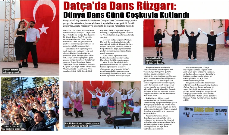 Datça’da Dans Rüzgarı: Dünya Dans Günü Coşkuyla Kutlandı