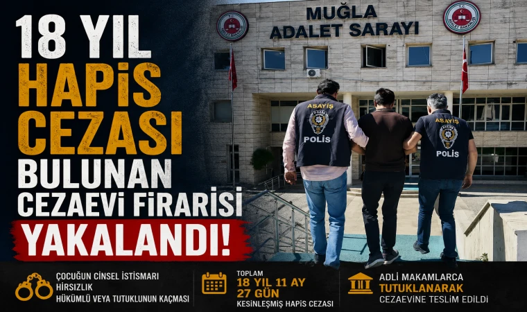 18 Yıl Hapis Cezası Bulunan Cezaevi Firarisi Yakalandı