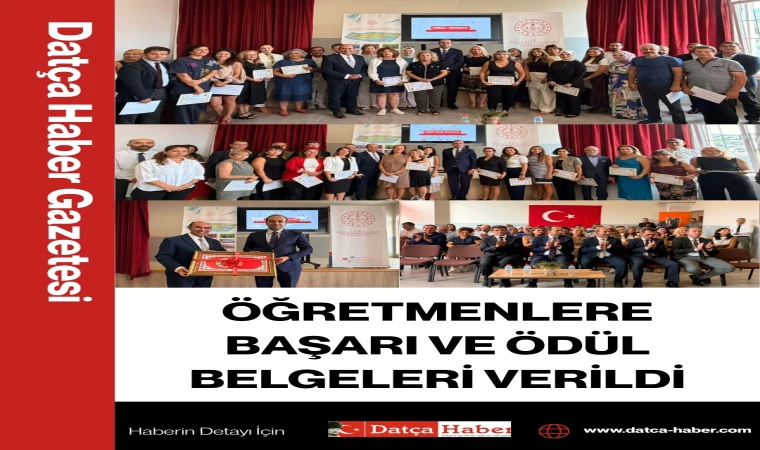 ÖĞRETMENLERE BAŞARI VE ÖDÜL BELGELERİ VERİLDİ