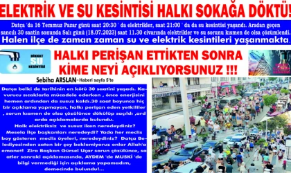 ELEKTRİK VE SU KESİNTİSİ HALKI SOKAĞA DÖKTÜ