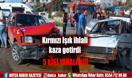 Kırmızı Işık ihlali kazaya neden oldu: 5 yaralı