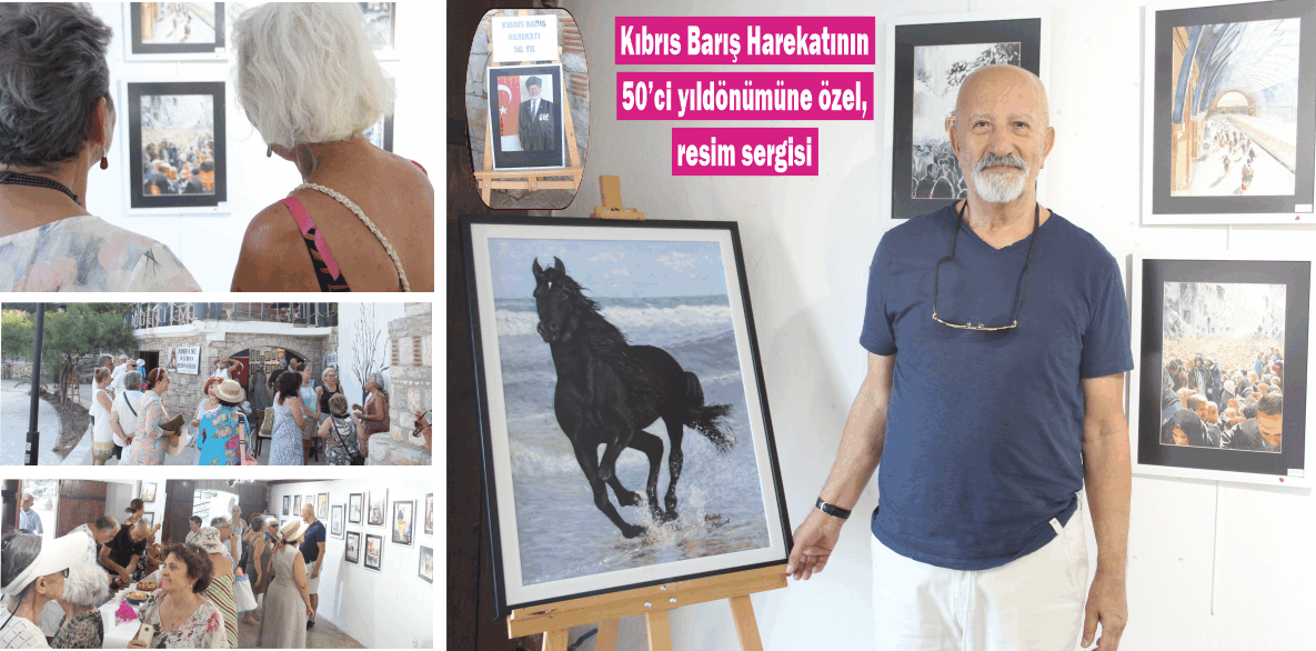 81 ya­şın­da­ki Kıb­rıs Ga­zi­si Erdal Öz­yurt, Datça’ da Sihr-i Su Su­lu­bo­ya Resim Ser­gi­si­ni açtı