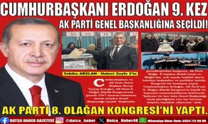 CUMHURBAŞKANI ERDOĞAN 9. KEZ AK PARTİ GENEL BAŞKANLIĞINA SEÇİLDİ!