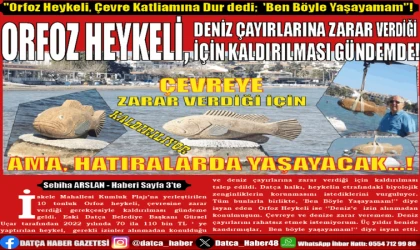 ORFOZ HEYKELİ, DENİZ ÇAYIRLARINA ZARAR VERDİĞİ İÇİN KALDIRILMASI GÜNDEMDE!