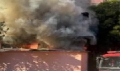 DEVLET HASTANESİ'NDE YANGIN PANİĞİ