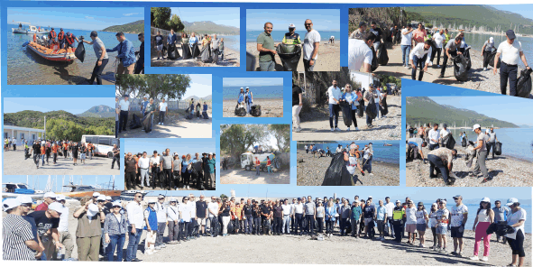 TARİHİ KARİA YOLUNDA VE SAHİLLERDE ÇEVRE TEMİZLİĞİ YAPILDI