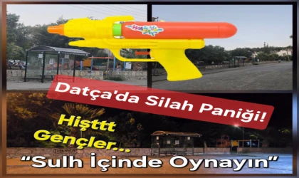 DATÇA’DA “SU OPERASYONU”: ŞÜPHELİ SİLAHLAR RENKLİ VE YIKANABİLİR ÇIKTI!