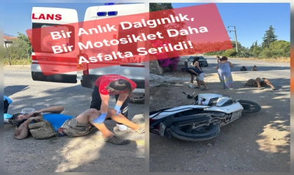 Motosiklet Kazası: Sürücü Hastaneye Kaldırıldı, Durumu iyi.