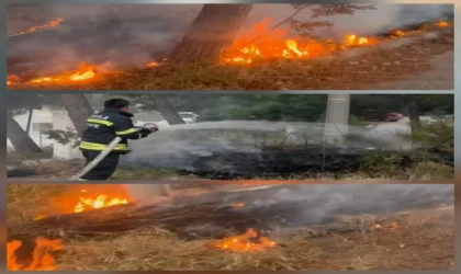 ÇÖP YIĞININDA KORKUTAN YANGIN!