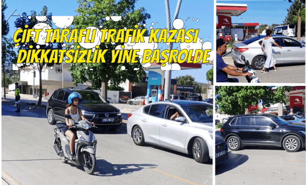 YARALI YOK, HASAR VAR. KAZIM YILMAZ BULVARI’NDA MADDİ HASARLI KAZA