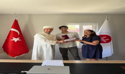 DATÇA MÜFTÜLÜĞÜNDE TARİHİ NİKÂH TÖRENİ: İLK RESMÎ NİKÂH İLÇE MÜFTÜSÜ TARAFINDAN KIYILDI