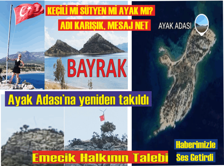 EMECİK’İN ADASINDA BAYRAK YENİDEN DALGALANIYOR