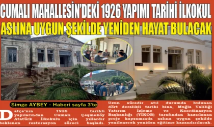 CUMALI MAHALLESİN’DEKİ 1926 YAPIMI TARİHİ İLKOKUL ASLINA UYGUN ŞEKİLDE YENİDEN HAYAT BULACAK (2)