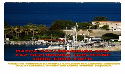 Datça Yat Limanı’nda 2025 Yaz Sezonunda 1699 Tekne Giriş-Çıkış Yaptı