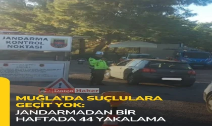 Muğla’da Suçlulara Geçit Yok: Jandarmadan Bir Haftada 44 Yakalama