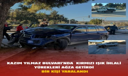 Kırmızı Işık İhlali Yürekleri Ağza Getirdi Bir Kişi Yaralandı