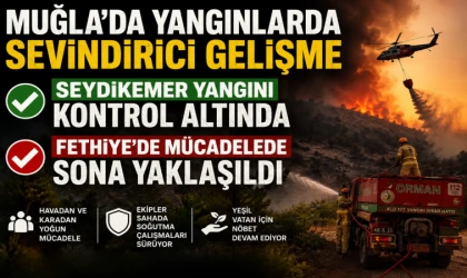 Seydikemer Yangını Kontrol Altında, Fethiye'de Mücadelede Sona Yaklaşıldı