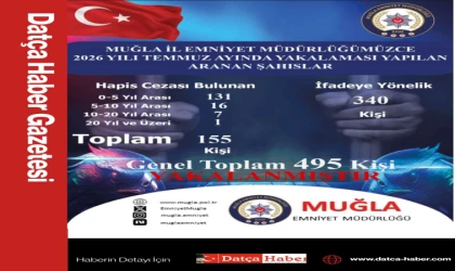 MUĞLA’DA TEMMUZ AYINDA ARANAN 495 KİŞİ YAKALANDI